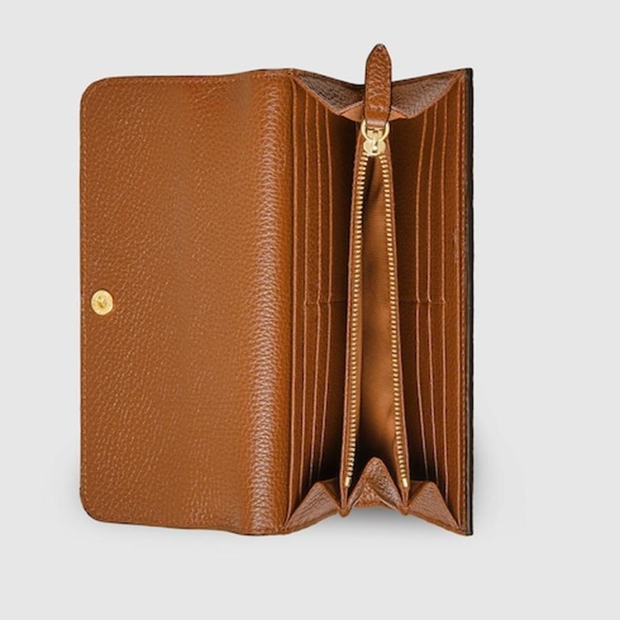 グッチ GUCCI レディース ソフトビット コンチネンタルウォレット 財布【ブラウン レザー 】【送料無料】【正規品】の画像