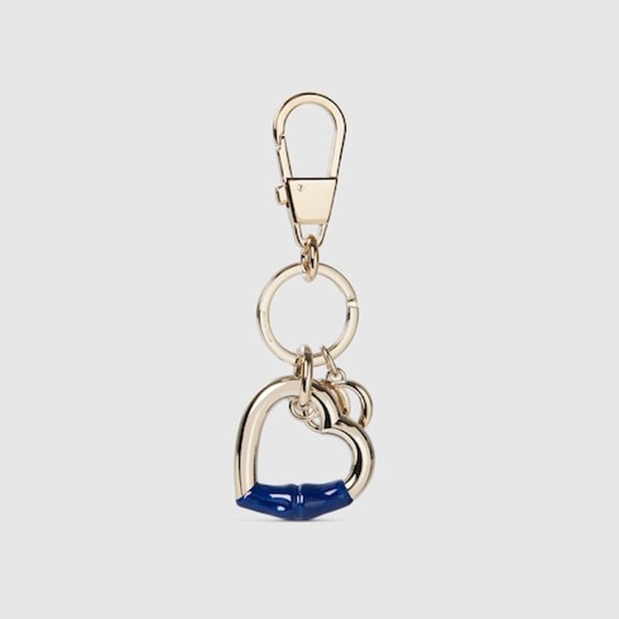 グッチ GUCCI レディース ハートシェイプ キーチェーン【ライトブルー ラッカーフィニッシュ 】【送料無料】【正規品】の画像
