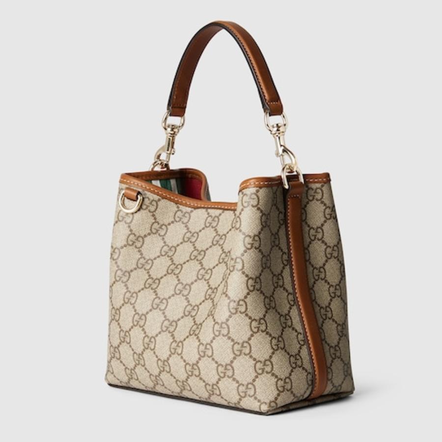 GUCCI（グッチ） レディース GGエンブレム スモール バケットバッグ 