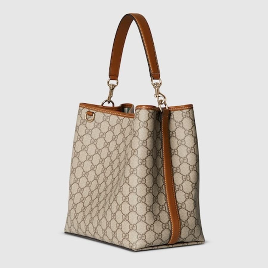 GUCCI（グッチ） レディース GGエンブレム ミディアム バケットバッグ