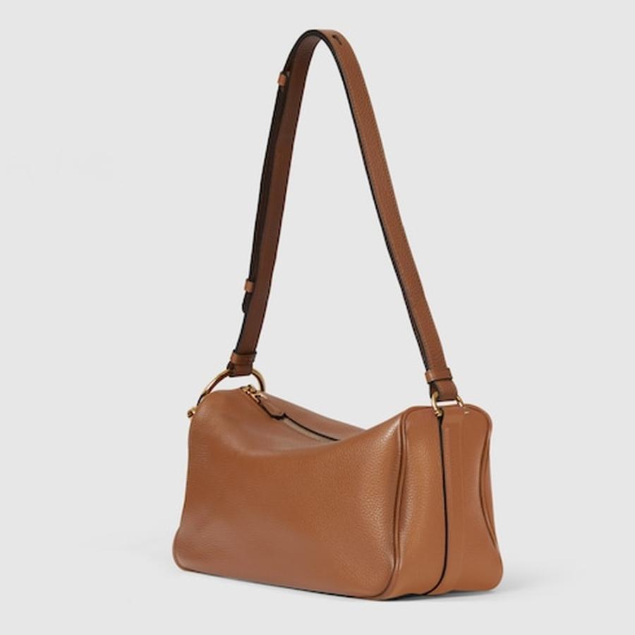 グッチ  25AW  346705 シエナ スモール ハーフホースビットクラスプスムースレザーショルダーバッグ レディース 25AW グッチ ハーフホースビット ナノ イブニングポーチ レザー (GUCCI