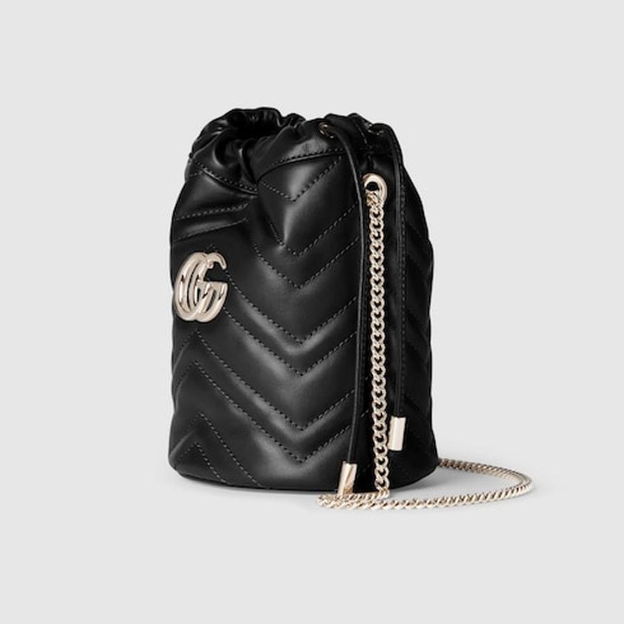 GUCCI（グッチ） レディース GGマーモント スモール バケットバッグ 