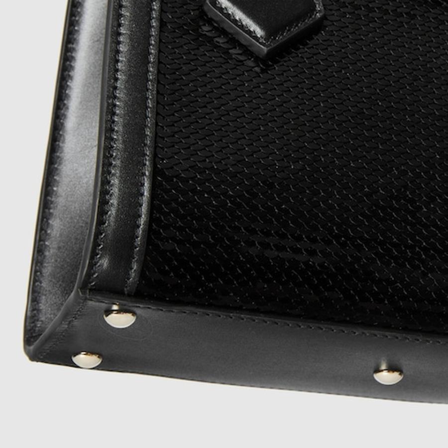 グッチ GUCCI レディース ダイアナ エンブロイダリー スモール トートバッグ【ブラック シルクサテン 】【送料無料】【正規品】の画像