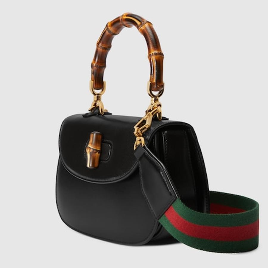 グッチ GUCCI レディース バンブー 1947 スモールバッグ【ブラック レザー 】【送料無料】【正規品】の画像