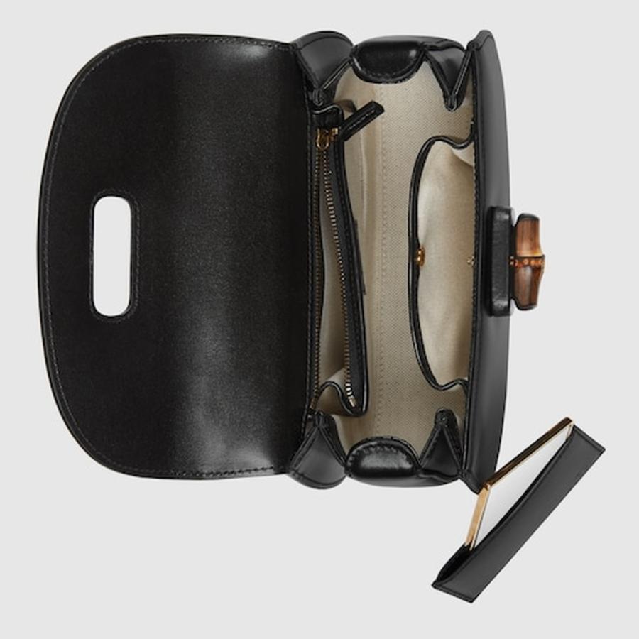 グッチ GUCCI レディース バンブー 1947 スモールバッグ【ブラック レザー 】【送料無料】【正規品】の画像