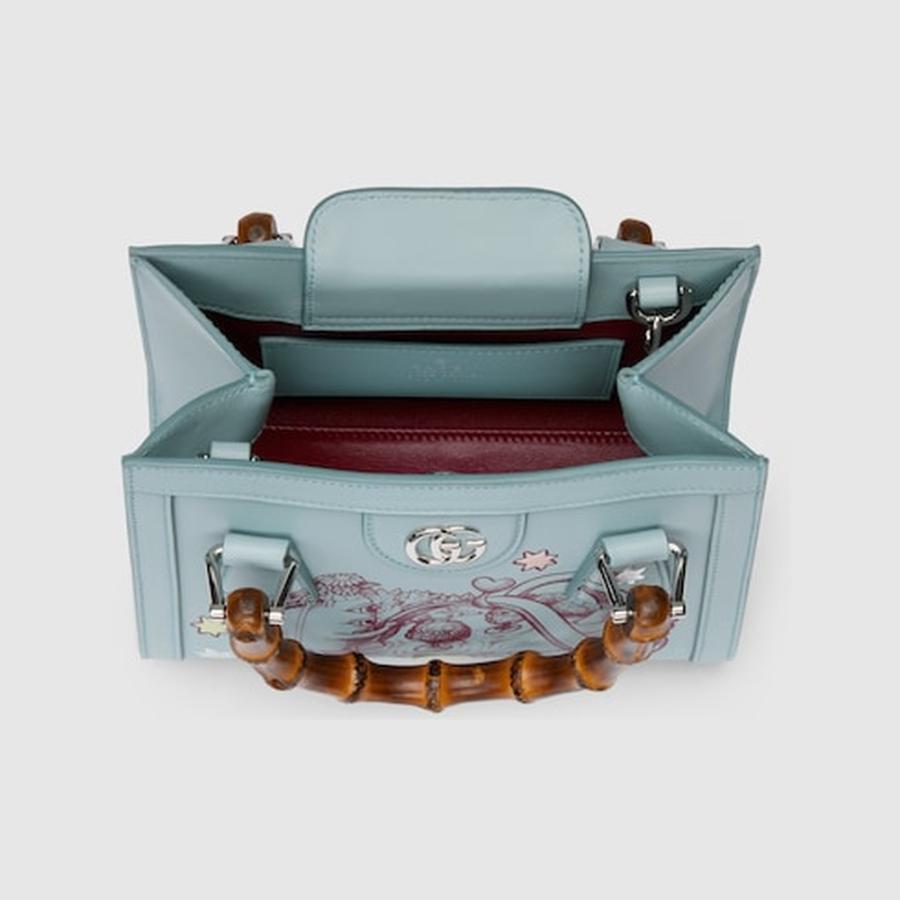 グッチ GUCCI レディース ダイアナ ヒグチユウコ スモール トートバッグ【アイシーブルー レザー 】【送料無料】【正規品】の画像
