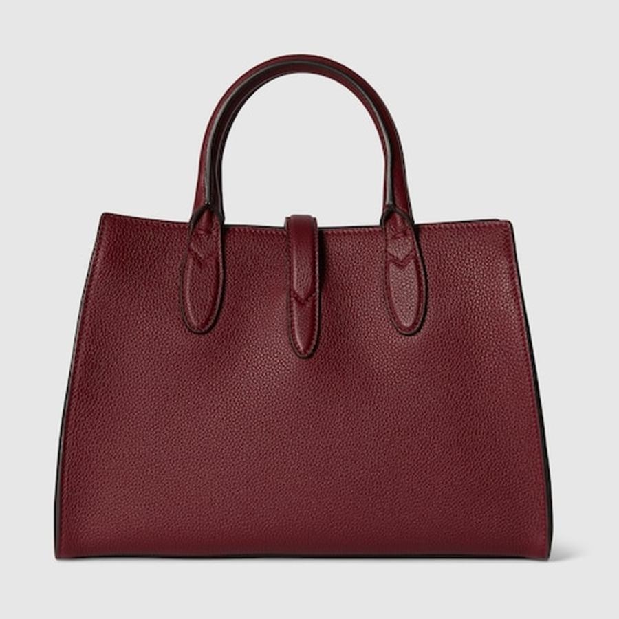 グッチ GUCCI レディース フック クロージャー付き ミディアム トートバッグ【グッチ ロッソ アンコーラ（深い赤）レザー 】【送料無料】【正規品】の画像