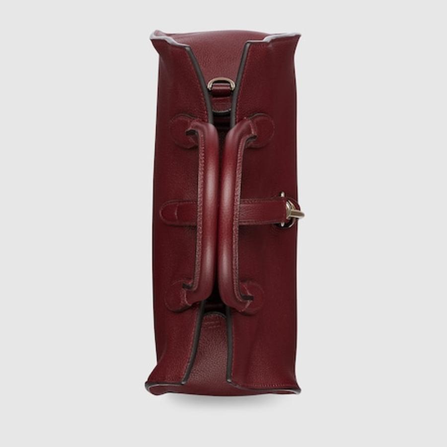 グッチ GUCCI レディース フック クロージャー付き ミディアム トートバッグ【グッチ ロッソ アンコーラ（深い赤）レザー 】【送料無料】【正規品】の画像