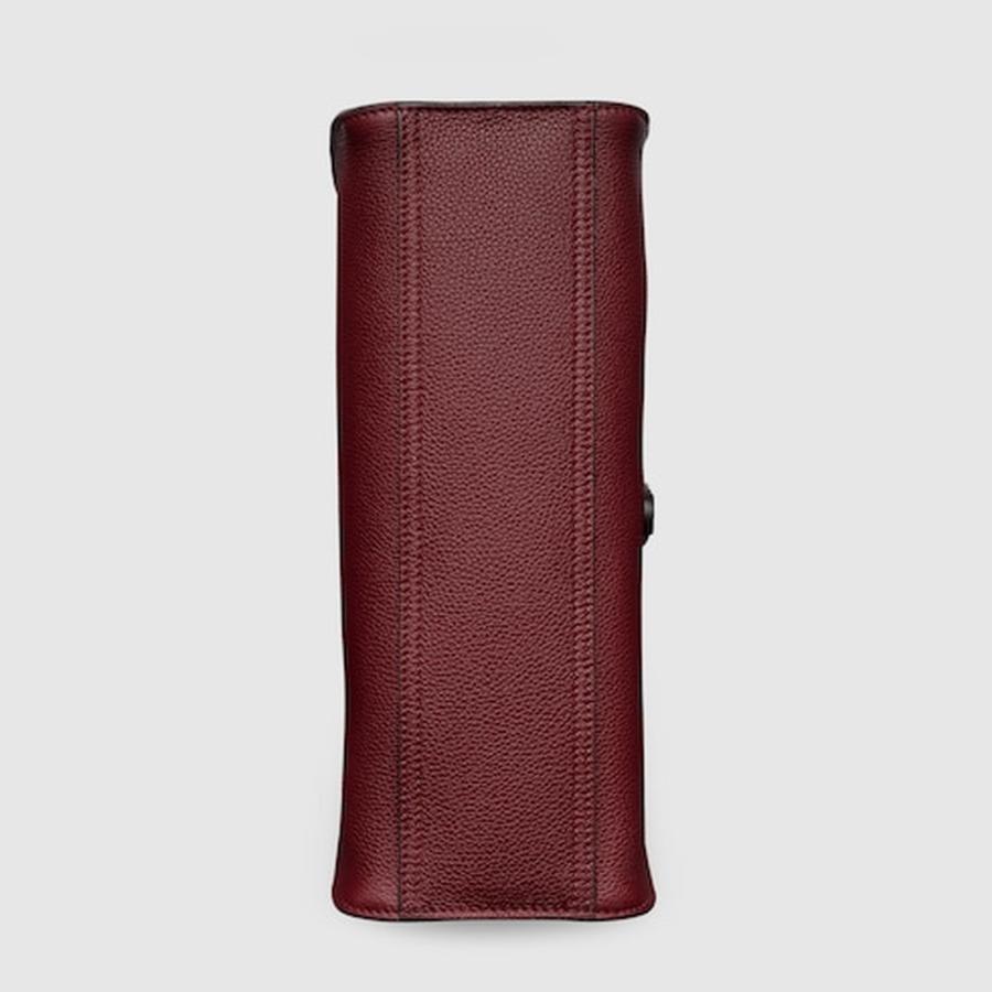 グッチ GUCCI レディース フック クロージャー付き ミディアム トートバッグ【グッチ ロッソ アンコーラ（深い赤）レザー 】【送料無料】【正規品】の画像