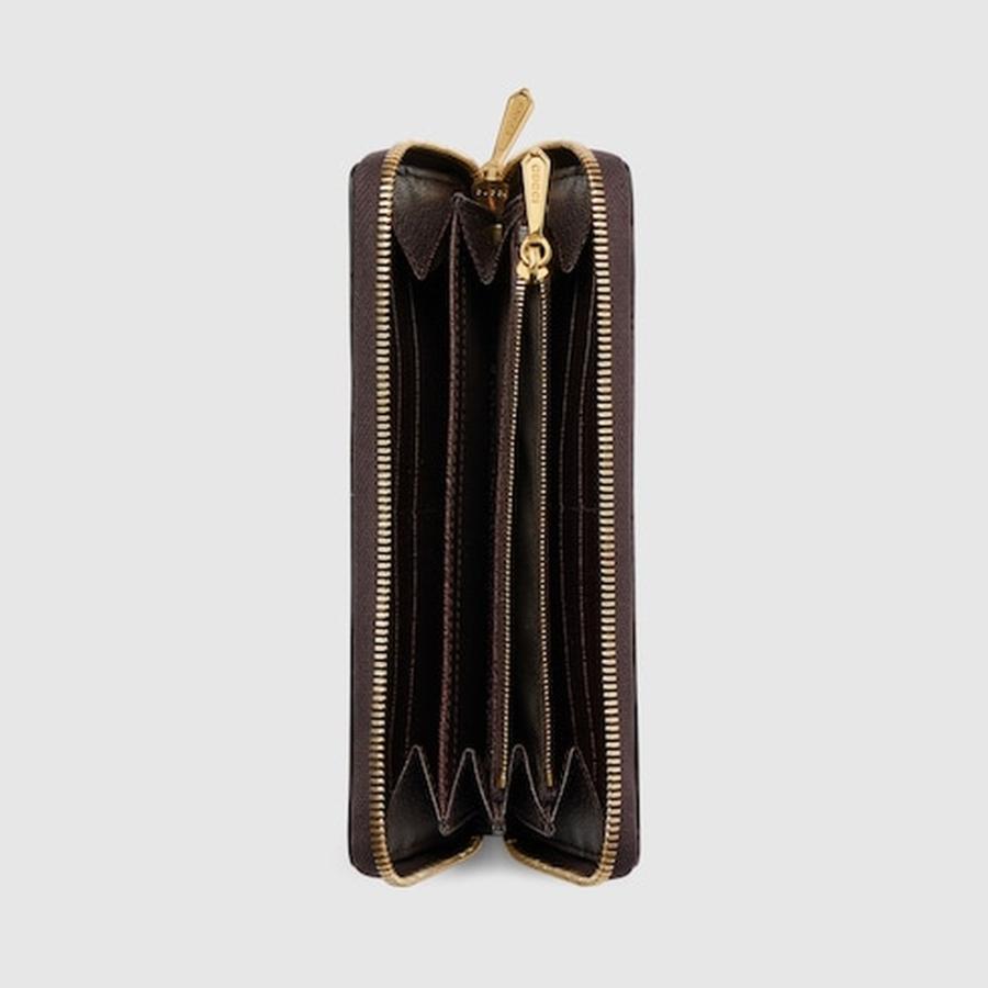 グッチ GUCCI メンズ リラ ジップアラウンドウォレット 財布【ダークブラウン レザー 】【送料無料】【正規品】の画像