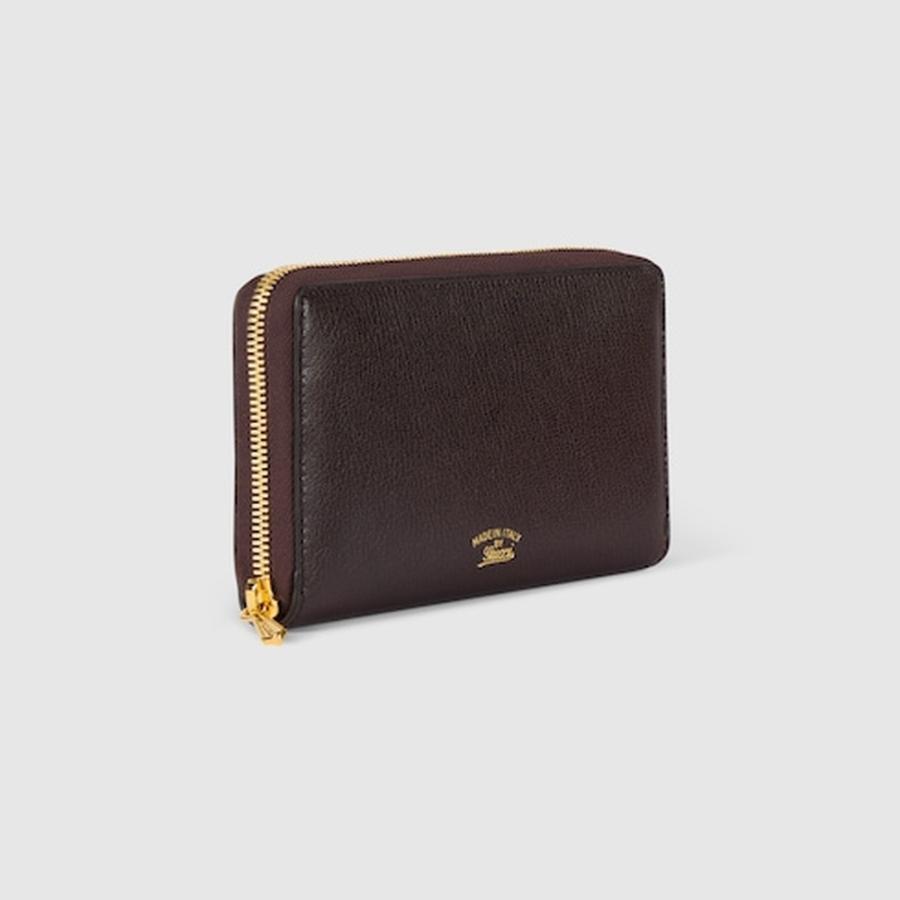 グッチ GUCCI メンズ リラ ジップアラウンドウォレット 財布【ダークブラウン レザー 】【送料無料】【正規品】の画像