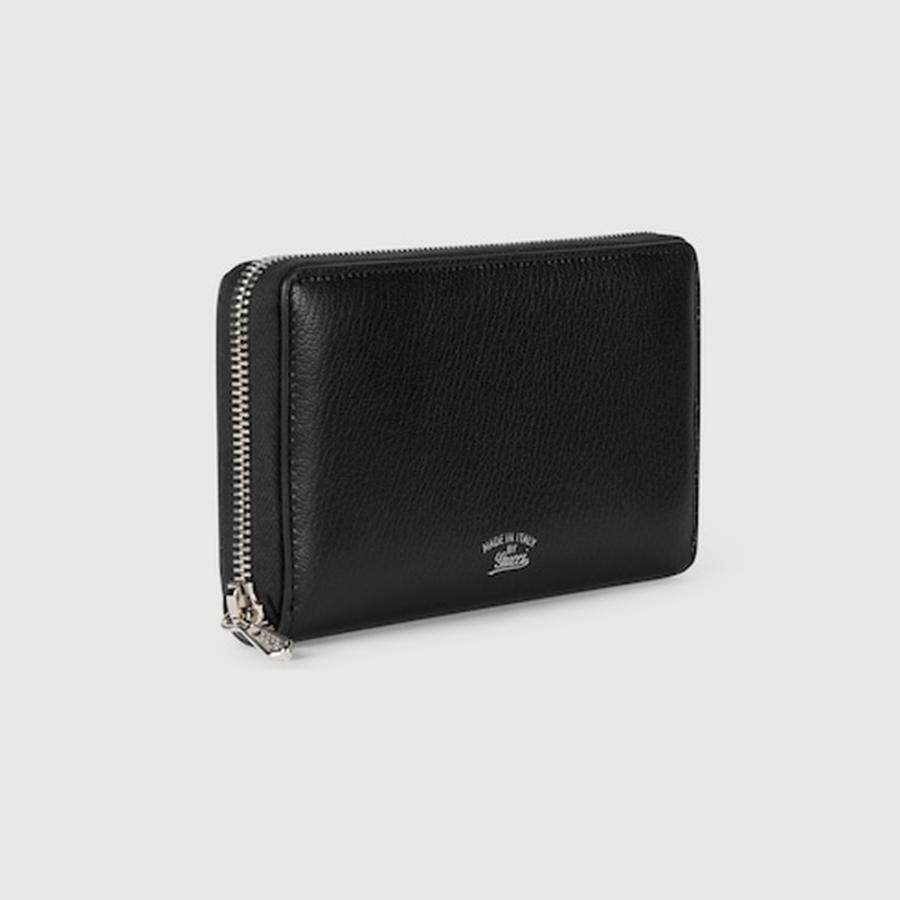 グッチ GUCCI メンズ リラ ジップアラウンドウォレット 財布【ブラック レザー 】【送料無料】【正規品】の画像