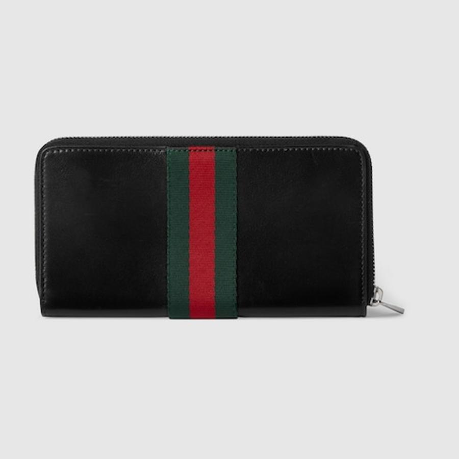 グッチ GUCCI メンズ ウェブ ストライプ トレードマーク ジップアラウンドウォレット 財布【  - 】【送料無料】【正規品】の画像