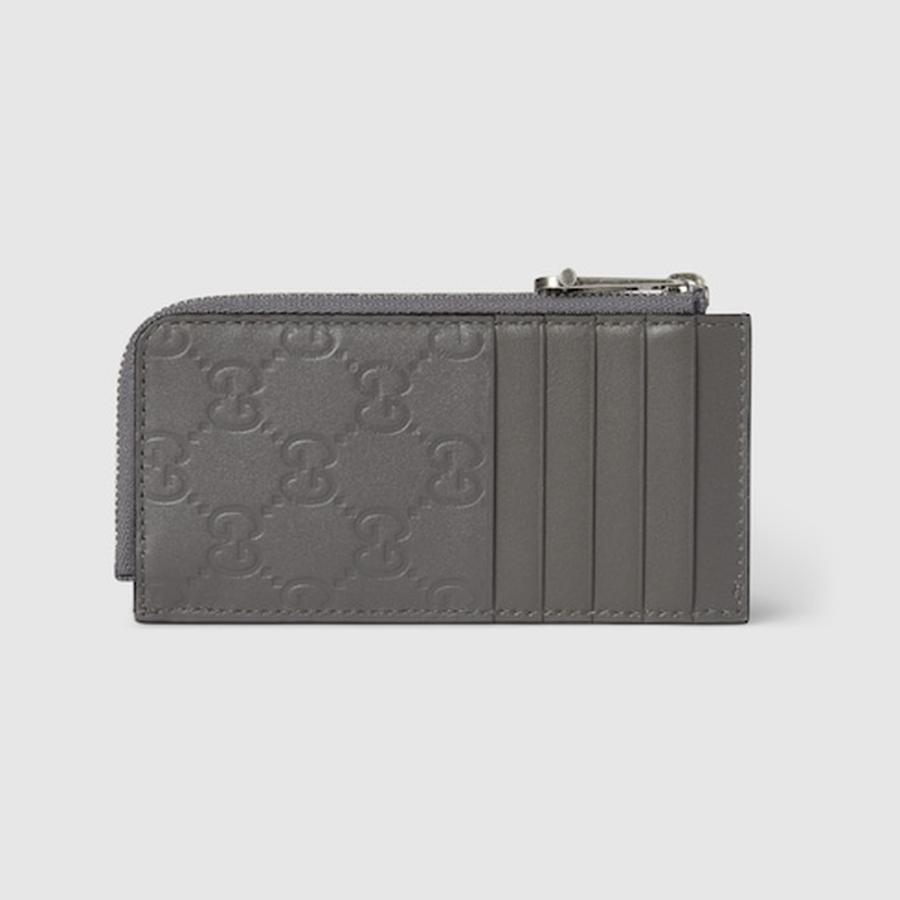 グッチ GUCCI メンズ GGエンブレム カードケース【グレー GGレザー 】【送料無料】【正規品】の画像