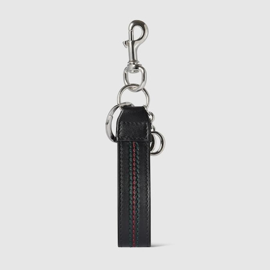 グッチ GUCCI メンズ ウェブ ストライプ ディテール付き ダブルG キーチェーン【  - 】【送料無料】【正規品】の画像