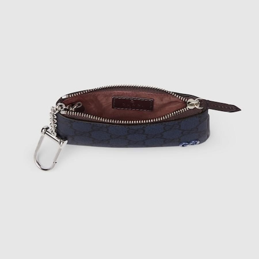 グッチ GUCCI メンズ キーポーチ ボルドー トリム【ダークブルー GGスプリーム 】【送料無料】【正規品】_1