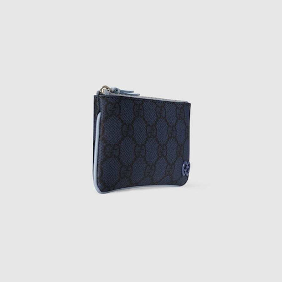 グッチ GUCCI メンズ キーポーチ ダスティブルー トリム【ダークブルー GGスプリーム 】【送料無料】【正規品】の画像