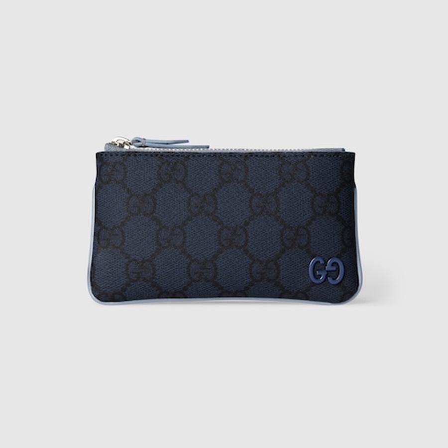 グッチ GUCCI メンズ キーポーチ ダスティブルー トリム【ダークブルー GGスプリーム 】【送料無料】【正規品】の画像