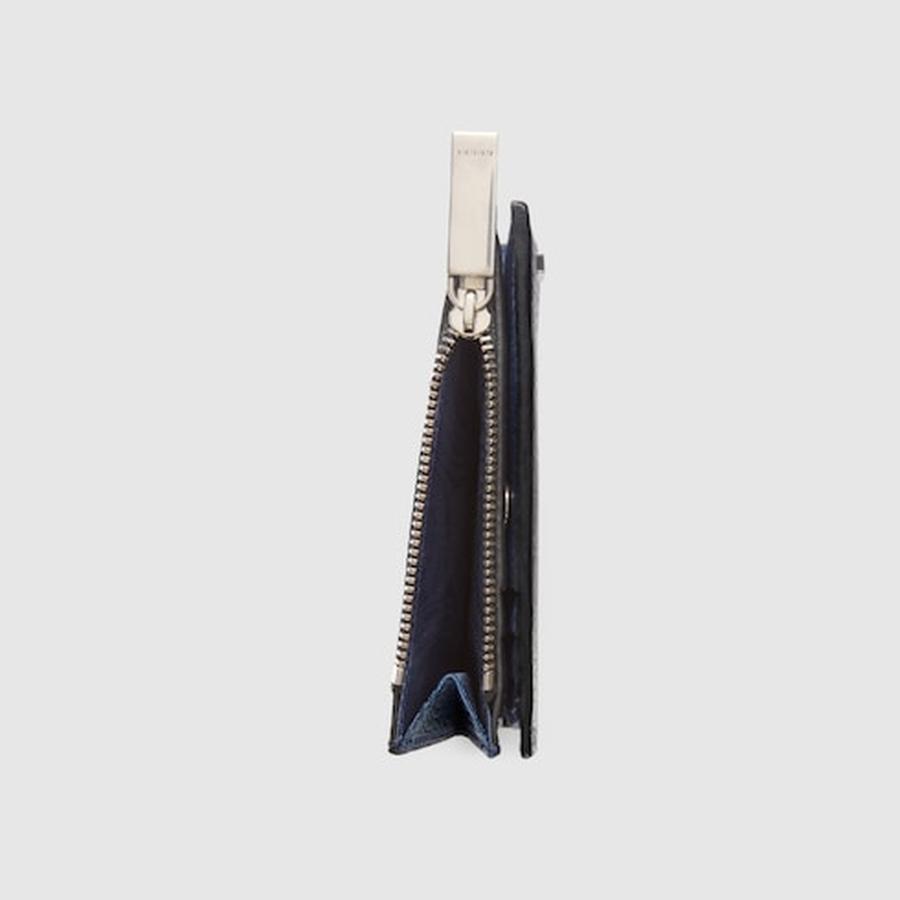 グッチ GUCCI メンズ コインウォレット 財布 ブルー インテリア【ブラック レザー 】【送料無料】【正規品】の画像