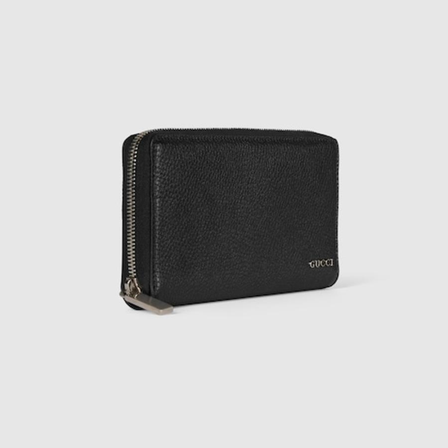 グッチ GUCCI メンズ ジップアラウンドウォレット 財布 ブルー インテリア【ブラック グレインレザー 】【送料無料】【正規品】の画像