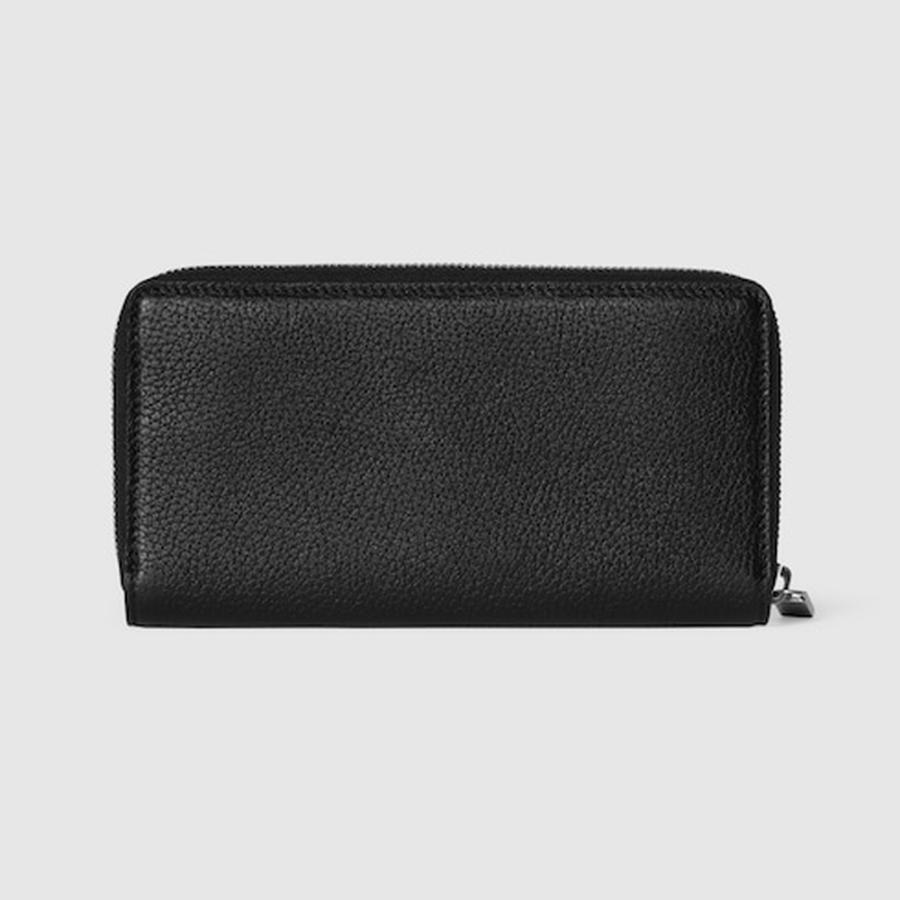 グッチ GUCCI メンズ ジップアラウンドウォレット 財布 ブルー インテリア【ブラック グレインレザー 】【送料無料】【正規品】の画像