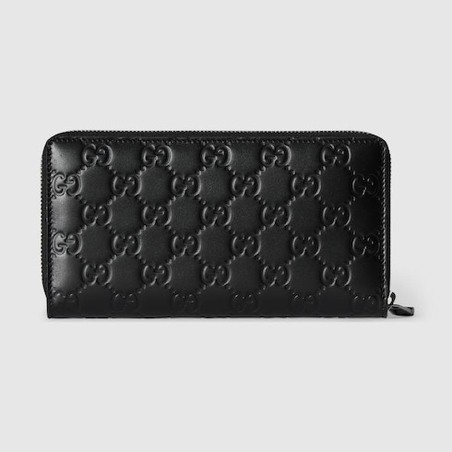 グッチ GUCCI メンズ GGエンブレム ジップアラウンドウォレット 財布【ブラック GGレザー 】【送料無料】【正規品】の画像