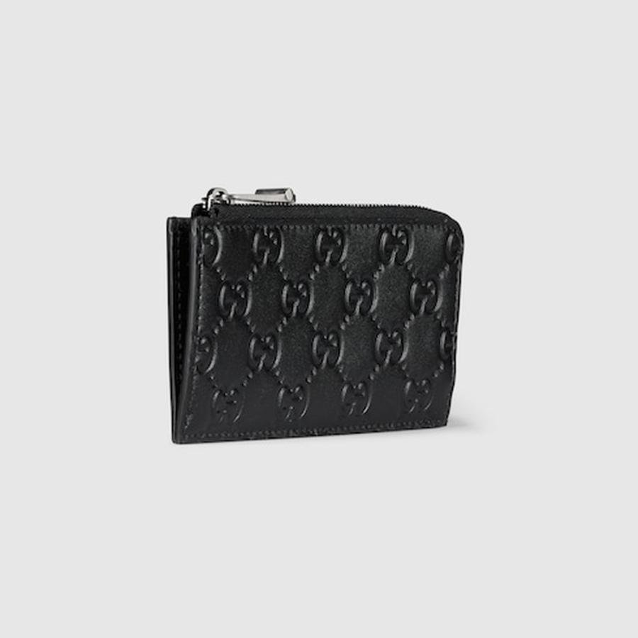 グッチ GUCCI メンズ GGエンブレム カードケース【ブラック GGレザー 】【送料無料】【正規品】の画像
