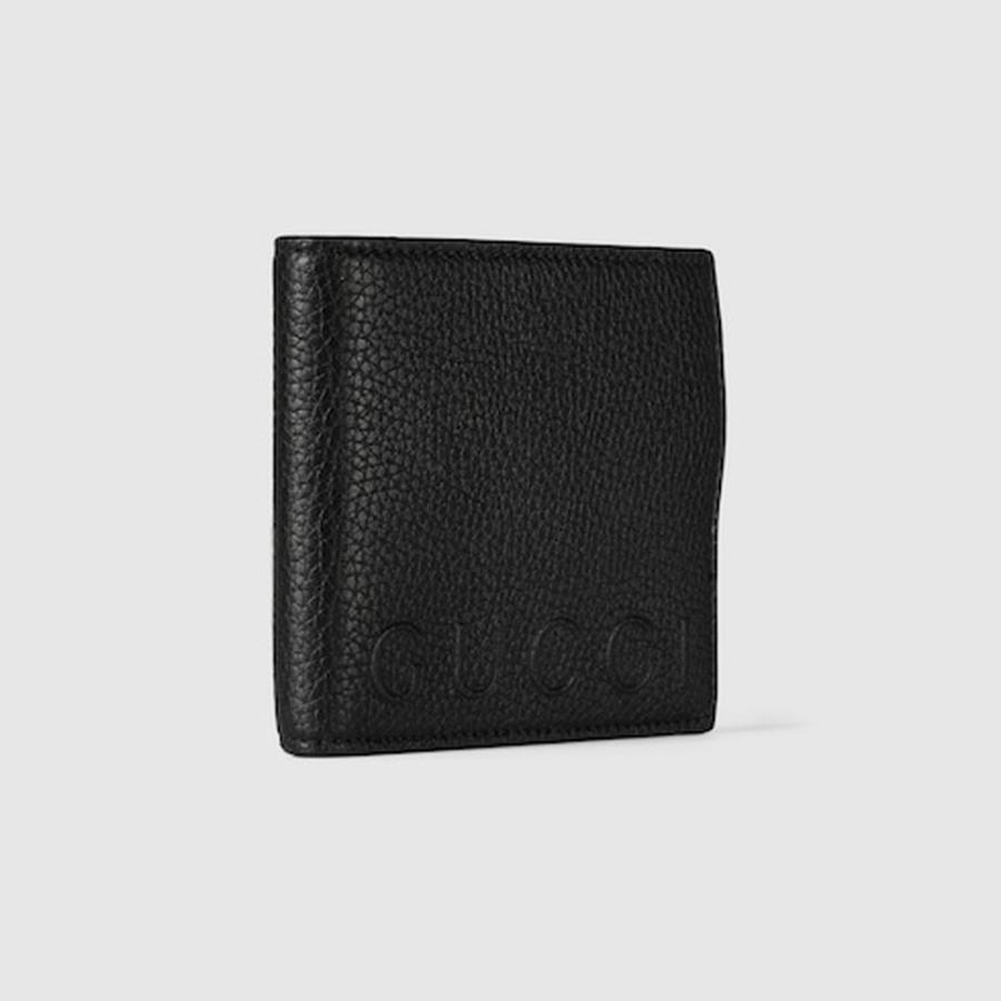 グッチ GUCCI メンズ ロゴコインウォレット 財布 グリーン インテリア【ブラック レザー 】【送料無料】【正規品】の画像