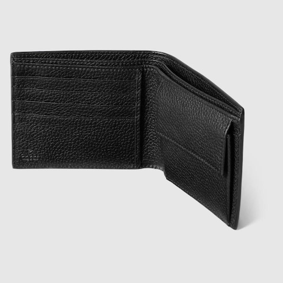 グッチ GUCCI メンズ ロゴコインウォレット 財布 グリーン インテリア【ブラック レザー 】【送料無料】【正規品】の画像