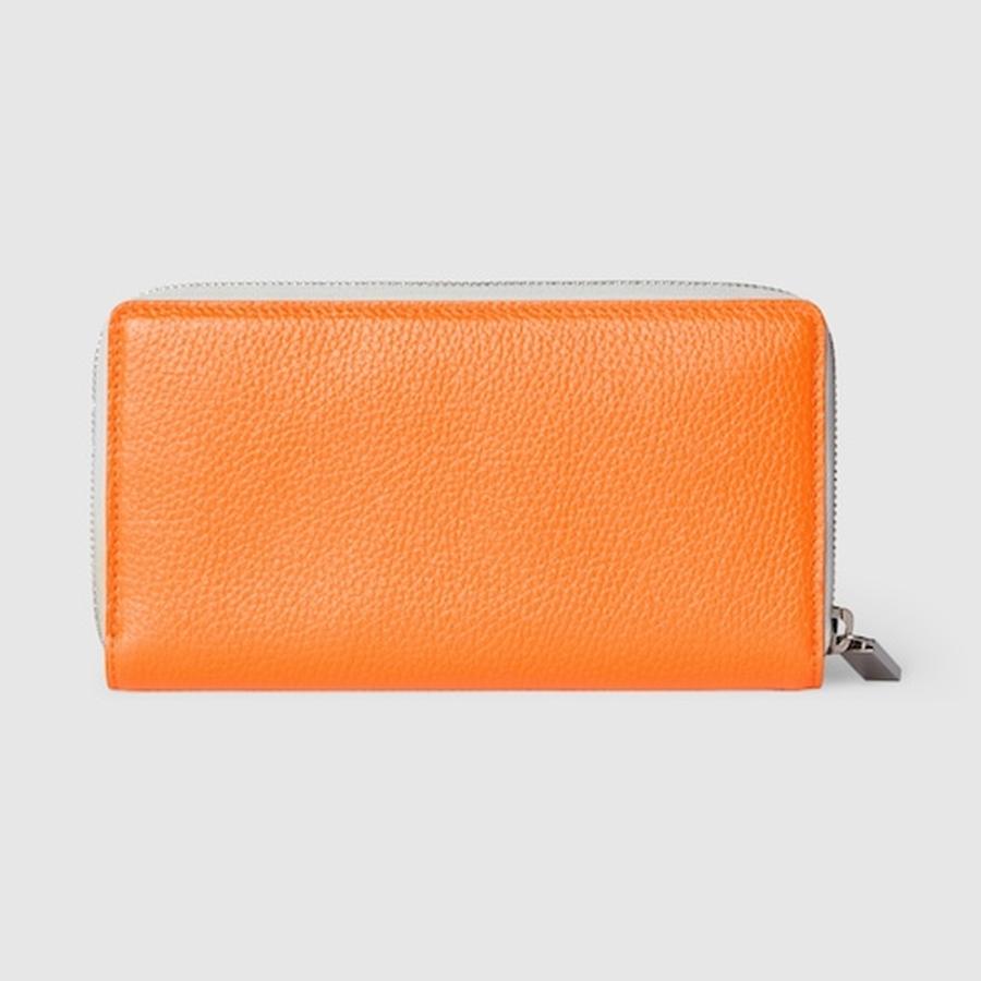 グッチ GUCCI メンズ バイカラー ジップアラウンドウォレット 財布【オレンジ レザー 】【送料無料】【正規品】の画像