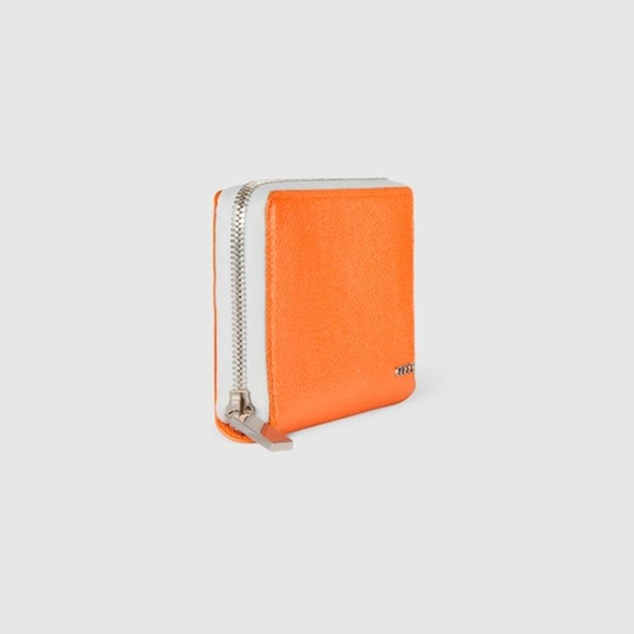 グッチ GUCCI メンズ バイカラー ジップアラウンドウォレット 財布【オレンジ レザー 】【送料無料】【正規品】の画像