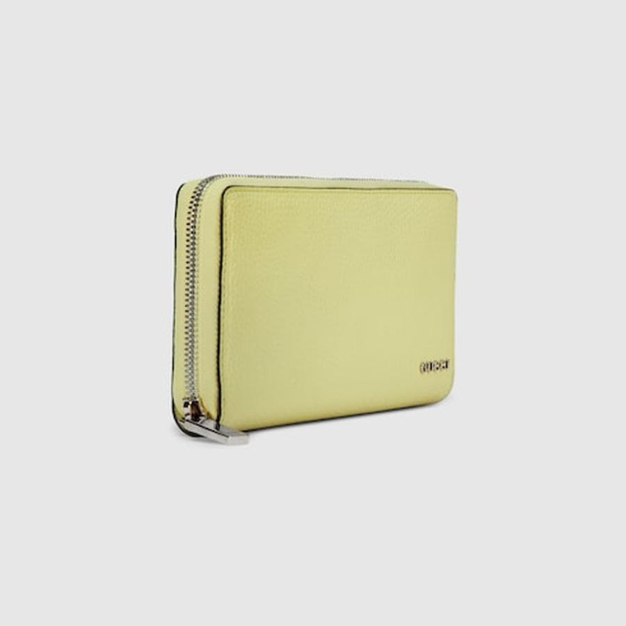 グッチ GUCCI メンズ ロゴ ジップアラウンドウォレット 財布【ライムグリーン レザー 】【送料無料】【正規品】の画像