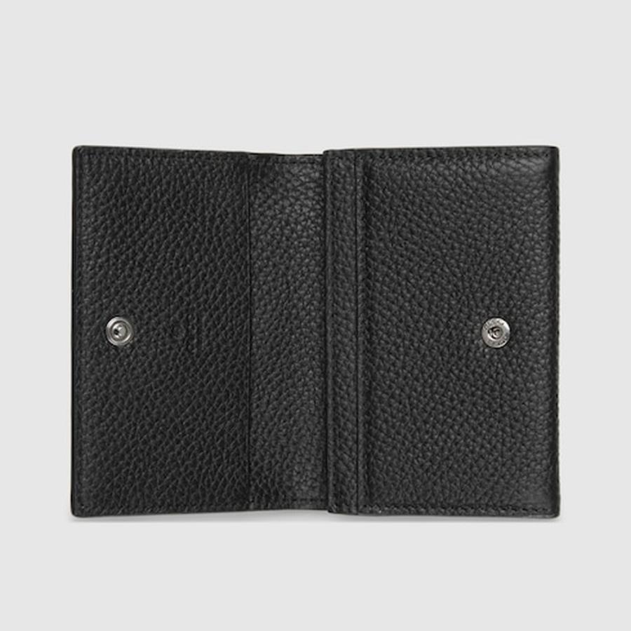グッチ GUCCI メンズ ロゴ カードケース 名刺入れ 【ブラック レザー 】【送料無料】【正規品】の画像