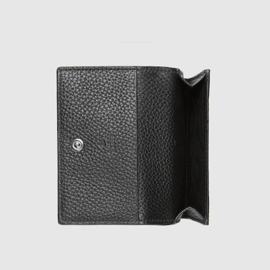 グッチ GUCCI メンズ ロゴ カードケース 名刺入れ 【ブラック レザー 】【送料無料】【正規品】の画像