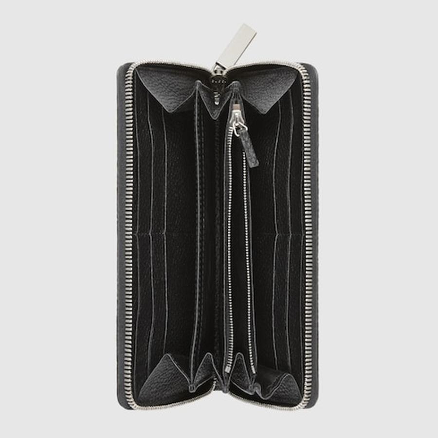 グッチ GUCCI メンズ ロゴ ジップアラウンドウォレット 財布【ブラック レザー 】【送料無料】【正規品】の画像