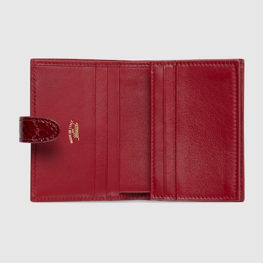 グッチ GUCCI レディース グッチ ジャッキー パイソン スモール ウォレット 財布【ダークレッド レザー 】【送料無料】【正規品】の画像