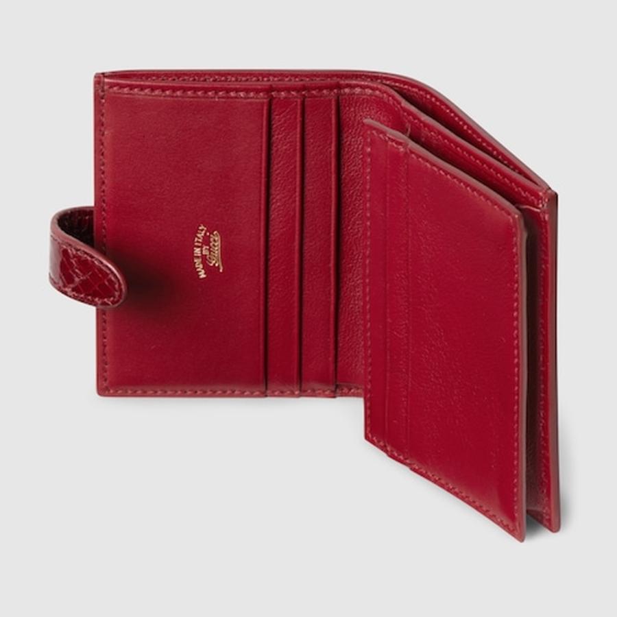 グッチ GUCCI レディース グッチ ジャッキー パイソン スモール ウォレット 財布【ダークレッド レザー 】【送料無料】【正規品】の画像