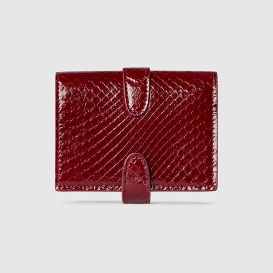グッチ GUCCI レディース グッチ ジャッキー パイソン スモール ウォレット 財布【ダークレッド レザー 】【送料無料】【正規品】の画像