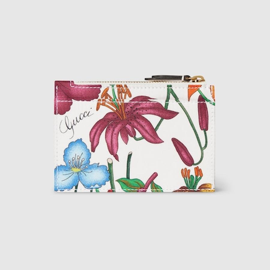 グッチ GUCCI レディース GGマーモント ダブルG ジップ キーポーチ【ホワイト シルクツイル 】【送料無料】【正規品】の画像