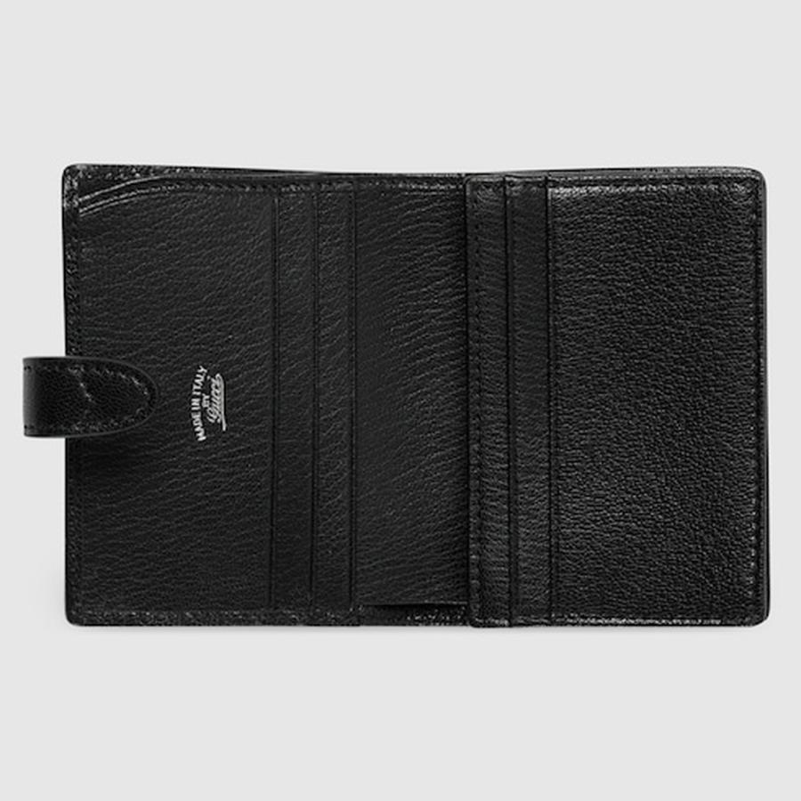 グッチ GUCCI レディース グッチ ジャッキー スモール ウォレット 財布【ブラック GGキャンバス 】【送料無料】【正規品】の画像
