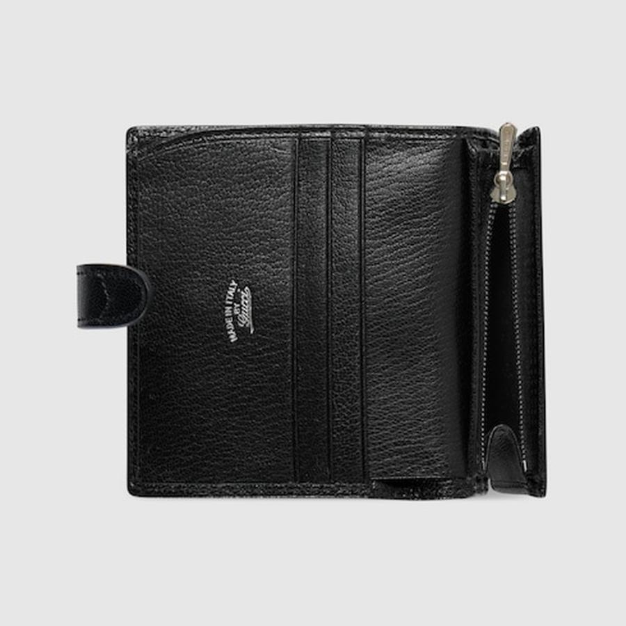 グッチ GUCCI レディース グッチ ジャッキー スモール ウォレット 財布【ブラック GGキャンバス 】【送料無料】【正規品】の画像