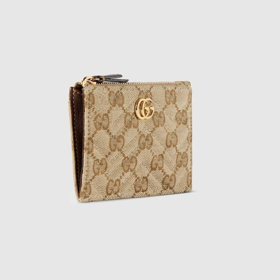 グッチ GUCCI レディース GGマーモント ジップ キーポーチ【サンド＆ブラウン GGキャンバス 】【送料無料】【正規品】の画像