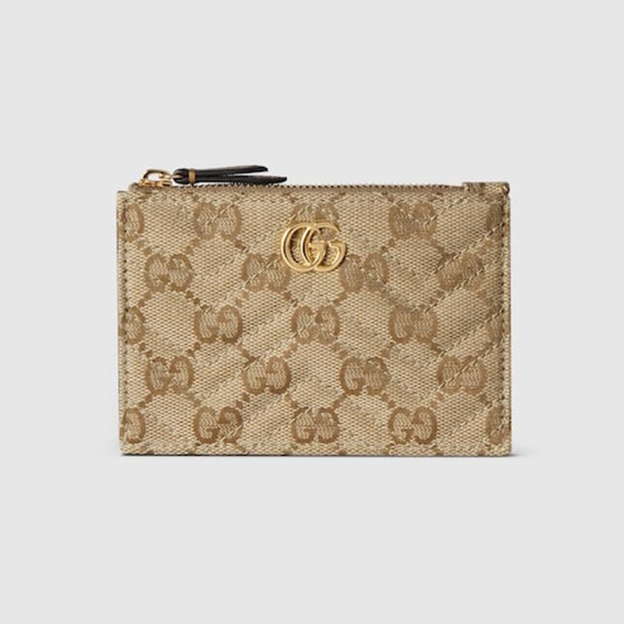 グッチ GUCCI レディース GGマーモント ジップ キーポーチ【サンド＆ブラウン GGキャンバス 】【送料無料】【正規品】の画像
