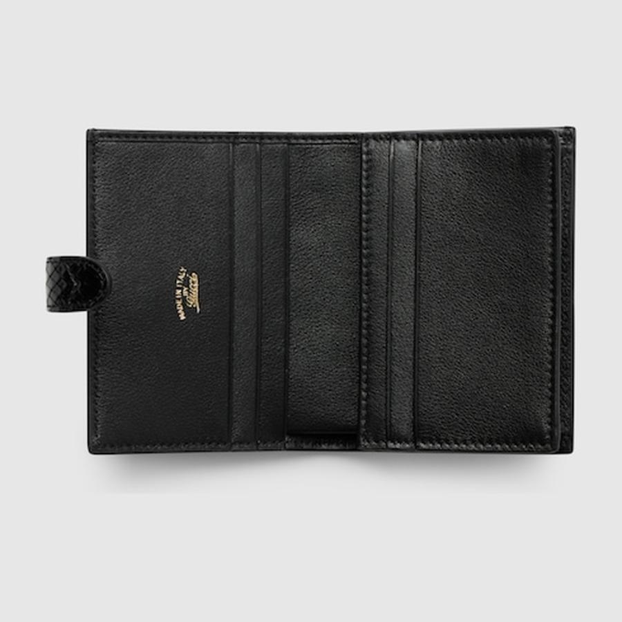 グッチ GUCCI レディース グッチ ジャッキー パイソン スモール ウォレット 財布【ブラック GGキャンバス 】【送料無料】【正規品】の画像