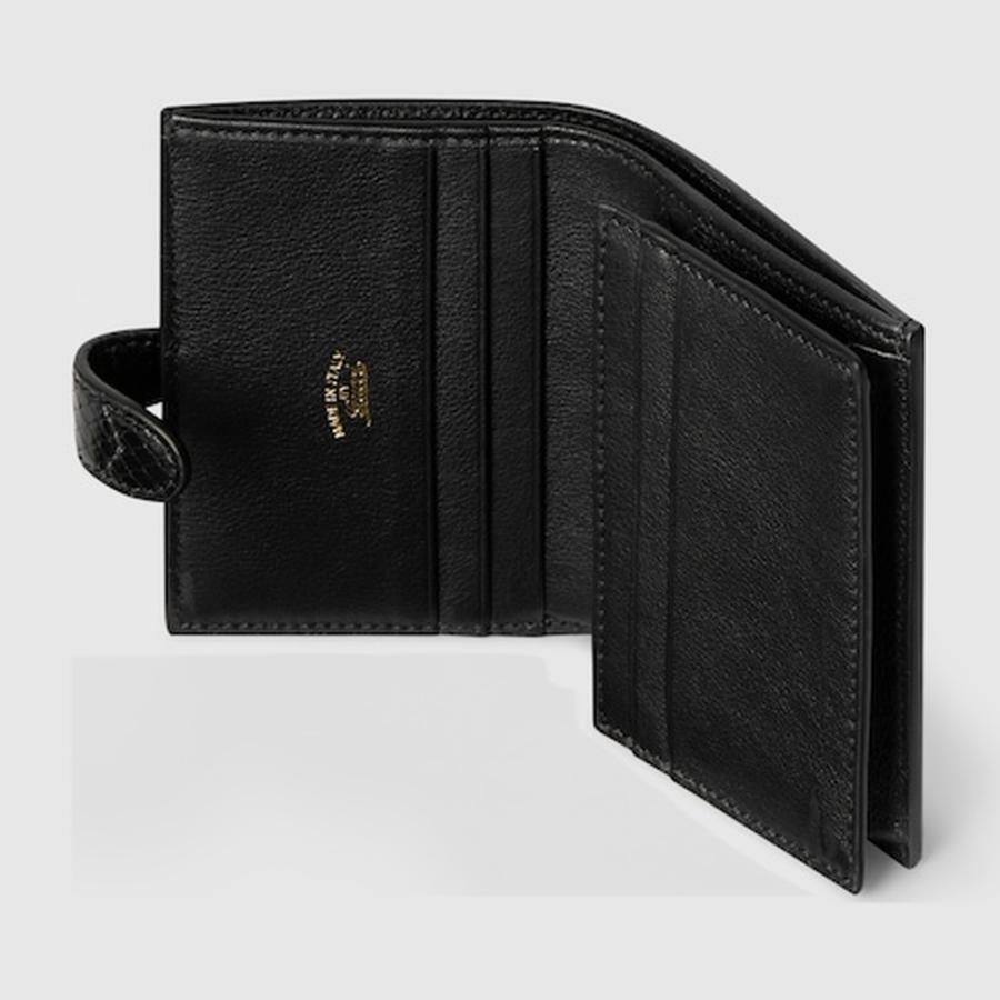 グッチ GUCCI レディース グッチ ジャッキー パイソン スモール ウォレット 財布【ブラック GGキャンバス 】【送料無料】【正規品】の画像