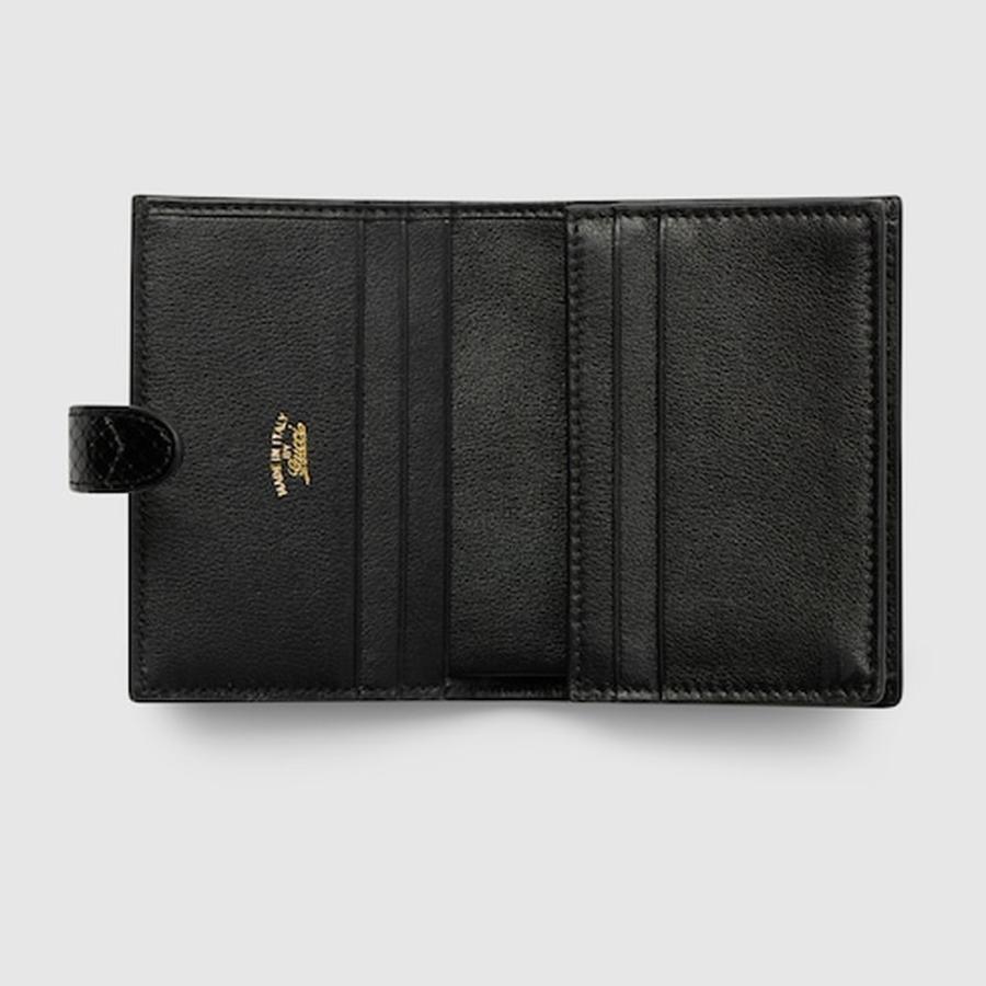グッチ GUCCI レディース Gucci Jackie アナコンダ スモール ウォレット 財布【ブラック GGキャンバス 】【送料無料】【正規品】の画像