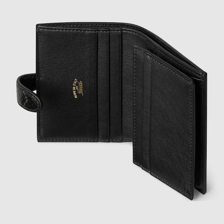 グッチ GUCCI レディース Gucci Jackie アナコンダ スモール ウォレット 財布【ブラック GGキャンバス 】【送料無料】【正規品】の画像