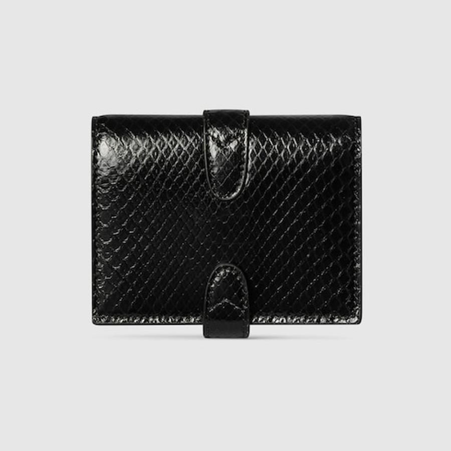 グッチ GUCCI レディース Gucci Jackie アナコンダ スモール ウォレット 財布【ブラック GGキャンバス 】【送料無料】【正規品】の画像