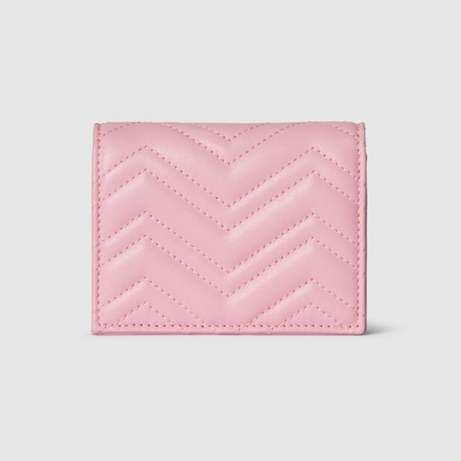 グッチ GUCCI レディース GGマーモント スモールウォレット 財布【ライトピンクレザー 】【送料無料】【正規品】の画像