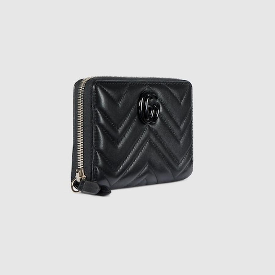 グッチ GUCCI レディース ダブルG ジップアラウンドウォレット 財布【ブラック レザー 】【送料無料】【正規品】の画像
